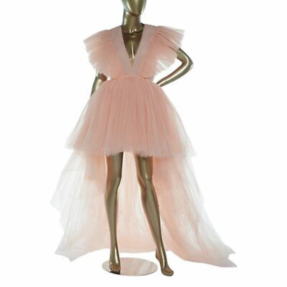 Giambattista Valli X H&M Long Tulle Dress Peache SOLD OUT! 40 IT/US 8 Gown